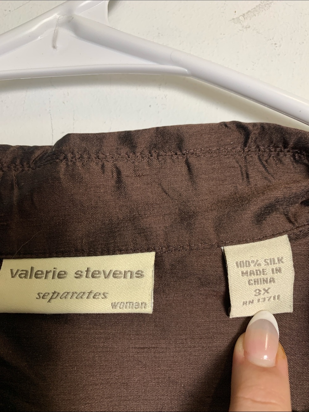 Valerie Stevens Chocolate Brown Satin-Like Blazer Jacket - Picture 2 of 3